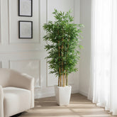 Artificial Refined Bamboo Tree with Grey Pot - 180cm (6ft)